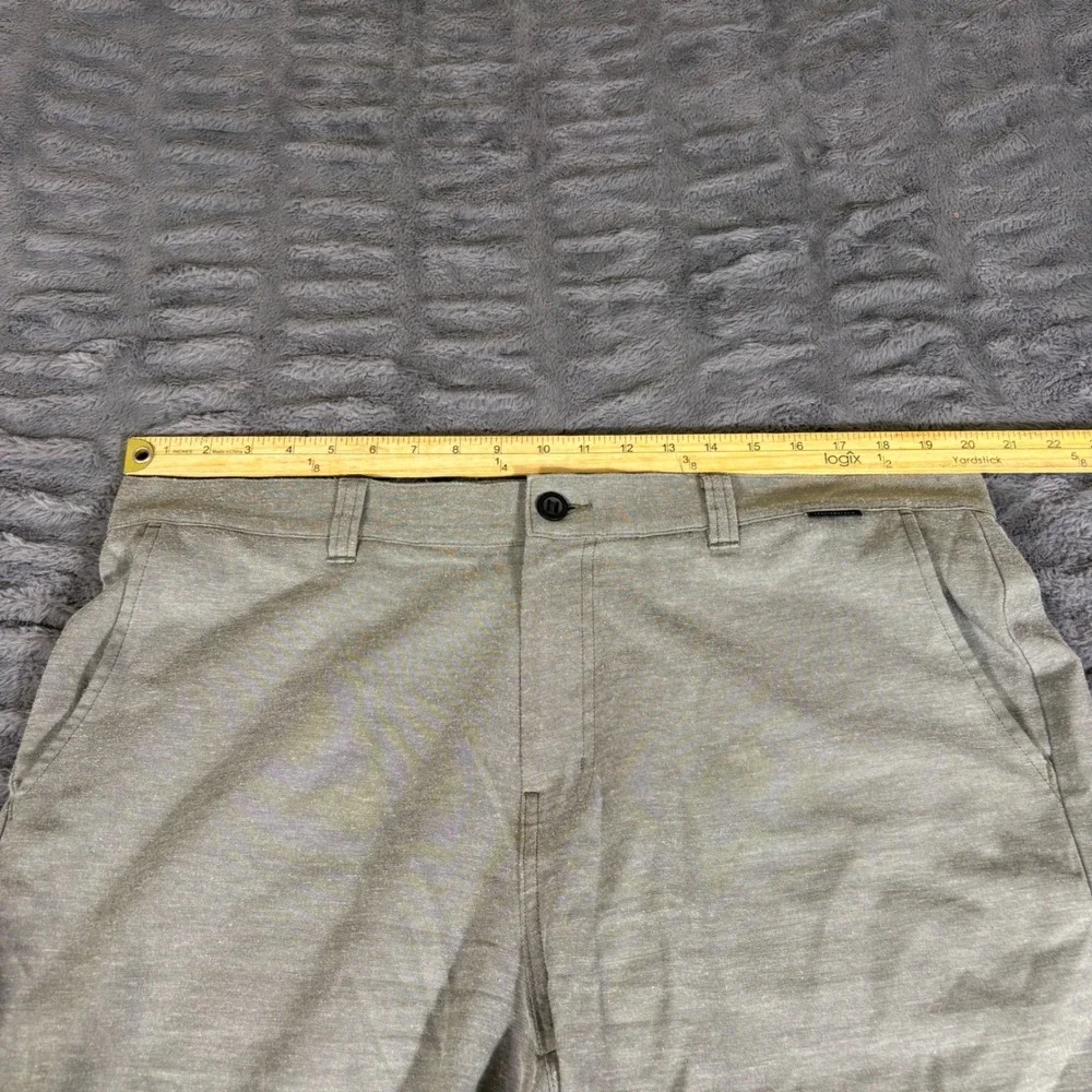 TravisMathew Beck Hybrid Golf Shorts Mens 38 Sage Green Heathered 4-Way Stretch - Picture 4 of 7